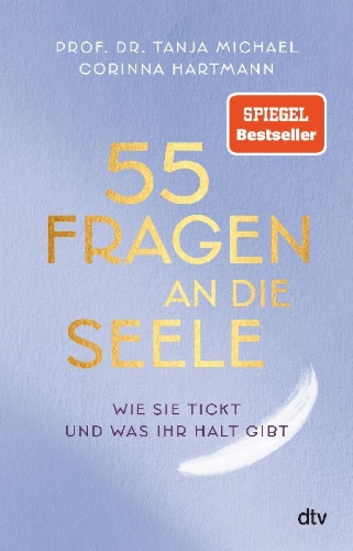 Buchcover und Innenansicht für das Buch: 55 Fragen an die Seele