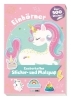 Buchcover und Innenansicht für das Buch: Einhörner: Zauberhafter Sticker- und Malspaß
