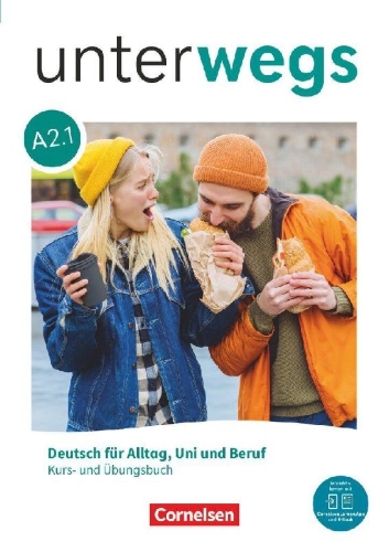 Buchcover und Innenansicht für das Buch: Unterwegs A2 - Teilband 1 - Allgemeine Ausgabe - Kurs- und Übungsbuch inkl. E-Book und digitalen Medien