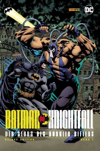Buchcover und Innenansicht für das Buch: Batman: Knightfall - Der Sturz des Dunklen Ritters (Deluxe Edition)