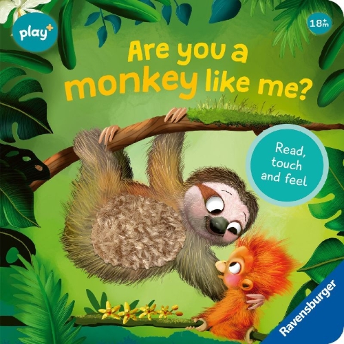 Buchcover und Innenansicht für das Buch: Play+ Are you a monkey like me?