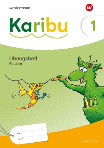 Buchcover und Innenansicht für das Buch: Karibu. Übungsheft Fordern 1