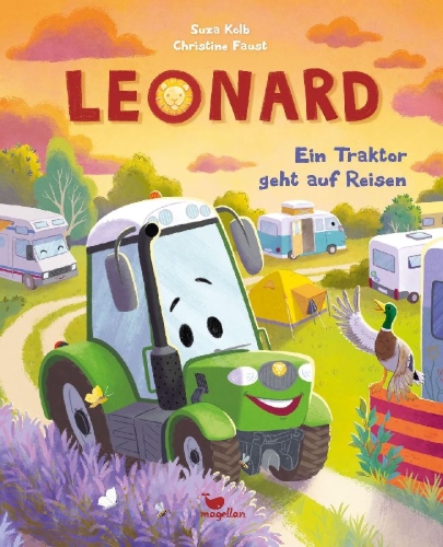 Buchcover und Innenansicht für das Buch: Leonard - Ein Traktor geht auf Reisen