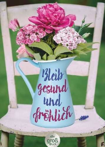 Buchcover und Innenansicht für das Buch: Bleib gesund und fröhlich