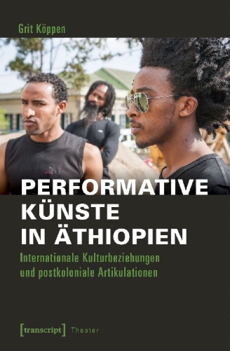 Buchcover und Innenansicht für das Buch: Performative Künste in Äthiopien