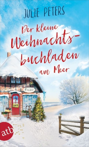 Buchcover und Innenansicht für das Buch: Der kleine Weihnachtsbuchladen am Meer