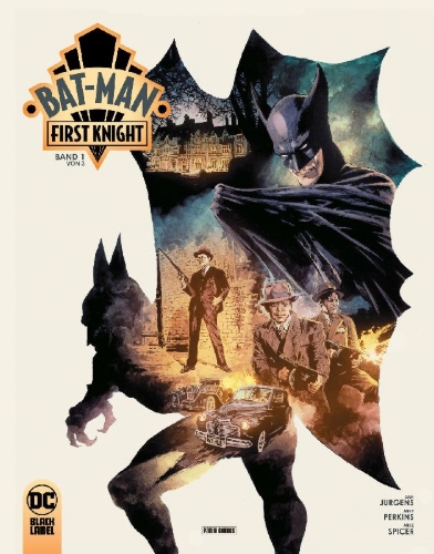 Buchcover und Innenansicht für das Buch: The Bat-Man: First Knight #1