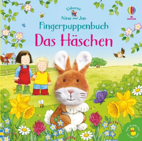 Buchcover und Innenansicht für das Buch: Nina und Jan - Fingerpuppenbuch: Das Häschen