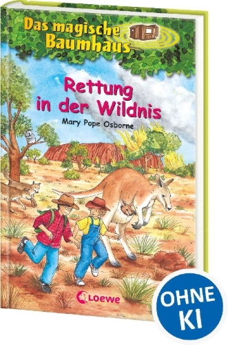 Buchcover und Innenansicht für das Buch: Das magische Baumhaus (Band 18) - Rettung in der Wildnis