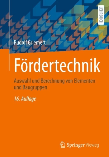 Buchcover und Innenansicht für das Buch: Fördertechnik