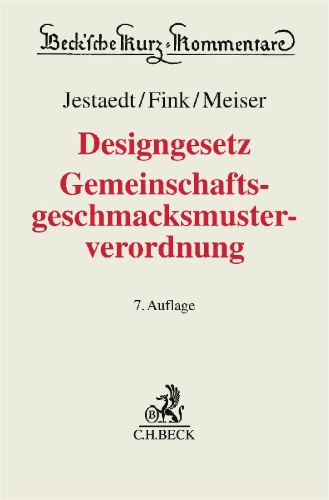 Buchcover und Innenansicht für das Buch: Designgesetz, Gemeinschaftsgeschmacksmusterverordnung