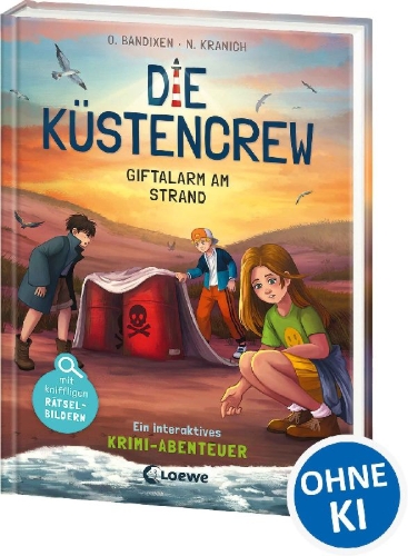 Buchcover und Innenansicht für das Buch: Die Küstencrew (Band 5) - Giftalarm am Strand