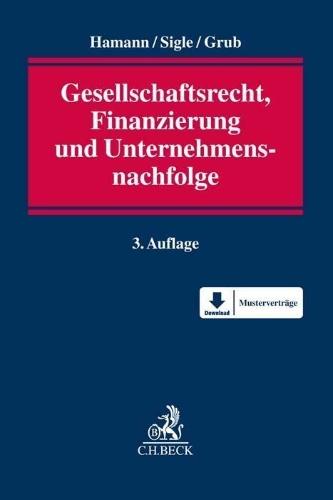 Buchcover und Innenansicht für das Buch: Gesellschaftsrecht, Finanzierung und Unternehmensnachfolge
