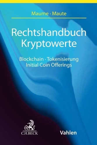 Buchcover und Innenansicht für das Buch: Rechtshandbuch Kryptowerte