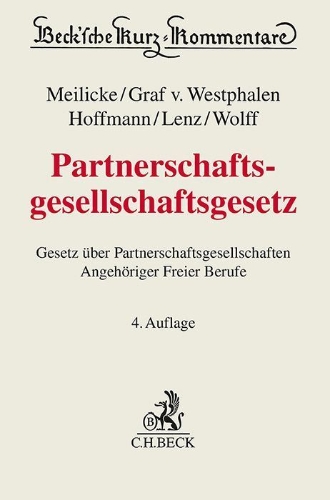 Buchcover und Innenansicht für das Buch: Partnerschaftsgesellschaftsgesetz. PartGG