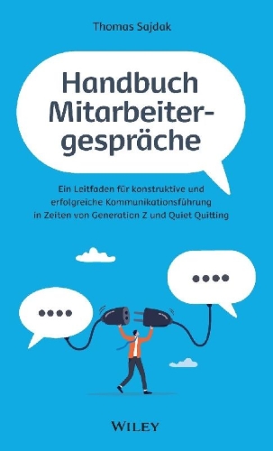 Buchcover und Innenansicht für das Buch: Handbuch Mitarbeitergespräche