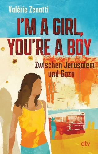 Buchcover und Innenansicht für das Buch: Une bouteille dans la mer de Gaza (l'école des loisirs, Paris 2005)