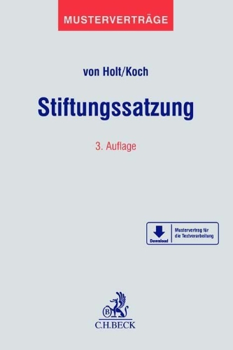 Buchcover und Innenansicht für das Buch: Stiftungssatzung