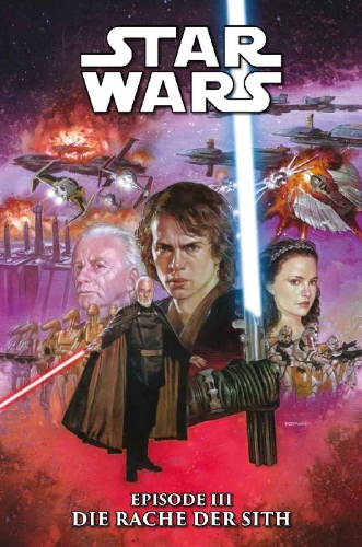 Buchcover und Innenansicht für das Buch: Star Wars: Episode III - Revenge of The Sith #1-#4, Star Wars: Episode I - - Queen Amidala sowie Star Wars: Episode I Obi-Wan Kenobi