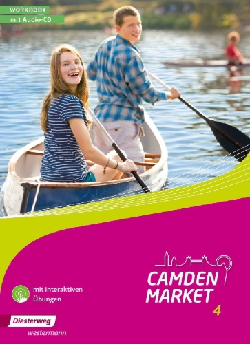 Buchcover und Innenansicht für das Buch: Camden Market 4. Workbook mit Audio-CD und interaktiven Übungen