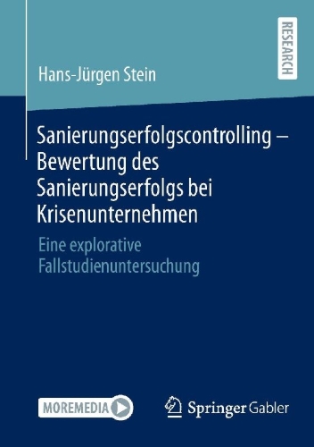 Buchcover und Innenansicht für das Buch: Sanierungserfolgscontrolling - Bewertung des Sanierungserfolgs bei Krisenunternehmen