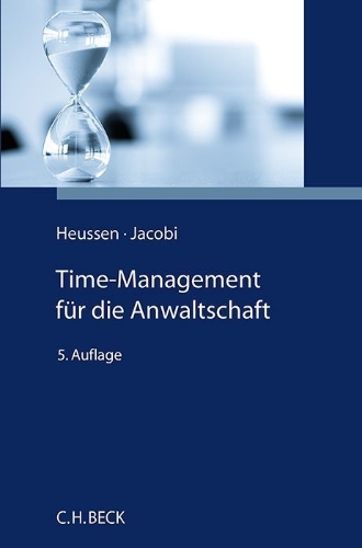 Buchcover und Innenansicht für das Buch: Time-Management für die Anwaltschaft