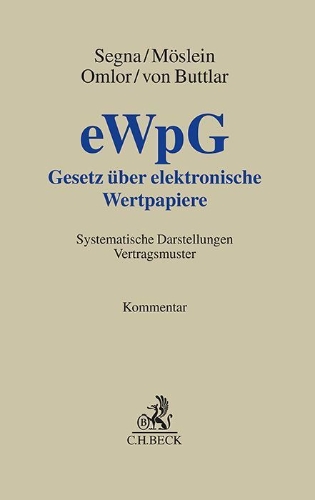 Buchcover und Innenansicht für das Buch: Gesetz über elektronische Wertpapiere. eWpG