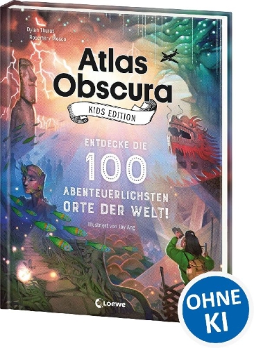 Buchcover und Innenansicht für das Buch: Atlas Obscura Kids