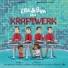 Buchcover und Innenansicht für das Buch: Ella & Ben und Kraftwerk - Von geheimen Studios, perfekten Doppelgängern und fernen Sternen