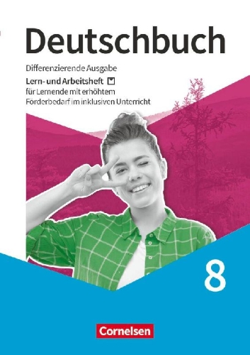 Buchcover und Innenansicht für das Buch: Deutschbuch 8. Schuljahr - Sprach- und Lesebuch -  Arbeitsheft mit Lösungen