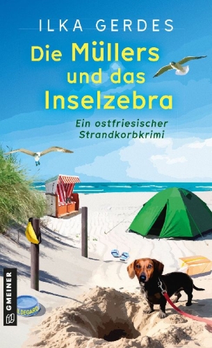 Buchcover und Innenansicht für das Buch: Die Müllers und das Inselzebra