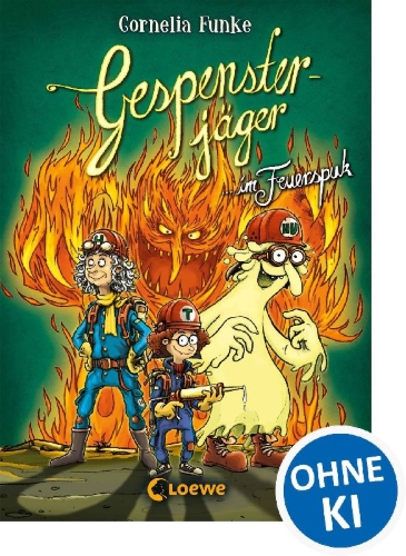 Buchcover und Innenansicht für das Buch: Gespensterjäger im Feuerspuk