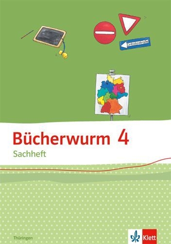 Buchcover und Innenansicht für das Buch: Bücherwurm Sachheft. Arbeitsheft 4. Schuljahr für Thüringen