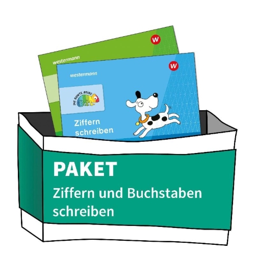 Buchcover und Innenansicht für das Buch: DIE BUNTE REIHE - Deutsch/Mathematik. Paket Buchstaben und Ziffern. 2 Hefte