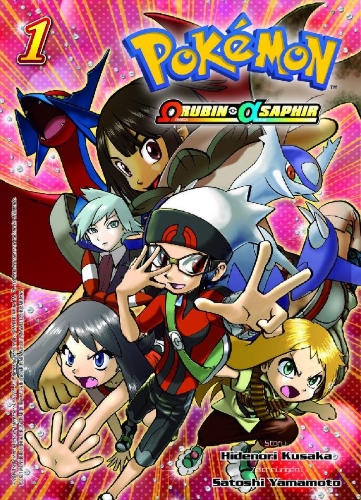 Buchcover und Innenansicht für das Buch: Pokémon Omega Rubin und Alpha Saphir 01