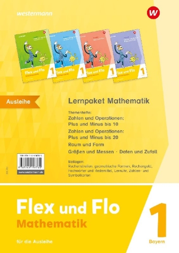 Buchcover und Innenansicht für das Buch: Flex und Flo 1. Lernpaket Mathematik: Für die Ausleihe. Für Bayern