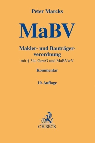Buchcover und Innenansicht für das Buch: Makler- und Bauträgerverordnung