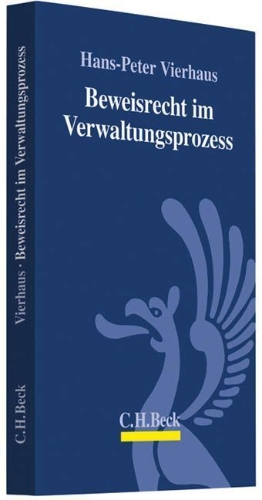 Buchcover und Innenansicht für das Buch: Beweisrecht im Verwaltungsprozess