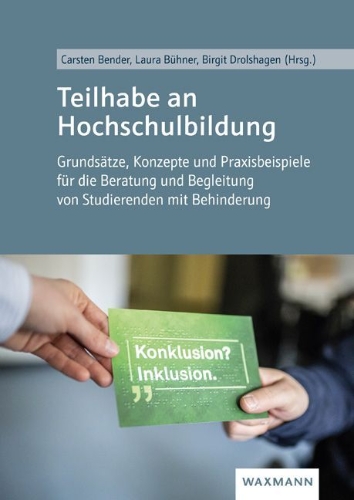 Buchcover und Innenansicht für das Buch: Teilhabe an Hochschulbildung