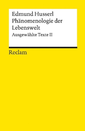Buchcover und Innenansicht für das Buch: Phänomenologie der Lebenswelt
