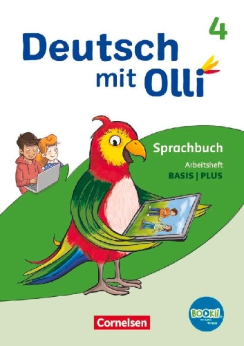 Buchcover und Innenansicht für das Buch: Deutsch mit Olli Sprache 2-4 4. Schuljahr. Arbeitsheft Basis / Plus - Mit BOOKii-Funktion und Testheft
