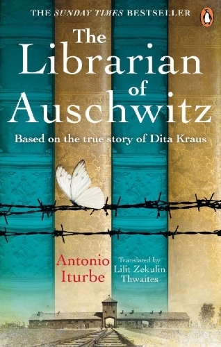 Buchcover und Innenansicht für das Buch: The Librarian of Auschwitz