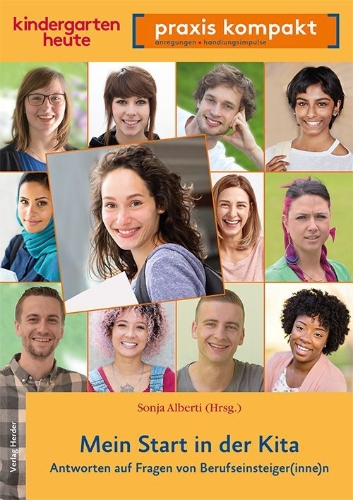 Buchcover und Innenansicht für das Buch: Mein Start in der Kita. Antworten auf Fragen von Berufseinsteiger(inne)n