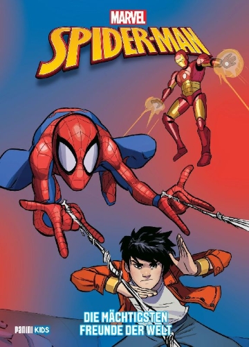 Buchcover und Innenansicht für das Buch: New Adventures of Spider-Man: Earth's Mightiest Friends! (2023)