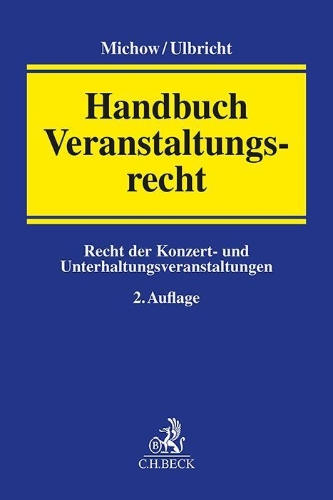 Buchcover und Innenansicht für das Buch: Handbuch Veranstaltungsrecht
