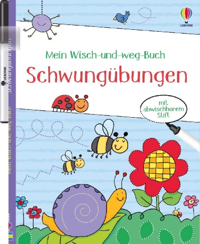 Buchcover und Innenansicht für das Buch: Mein Wisch-und-weg-Buch: Schwungübungen