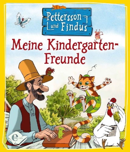 Buchcover und Innenansicht für das Buch: Pettersson und Findus Freundebuch