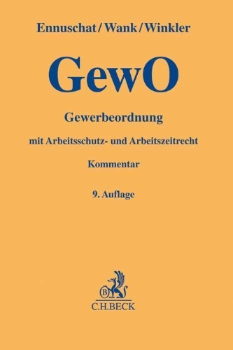 Buchcover und Innenansicht für das Buch: Gewerbeordnung