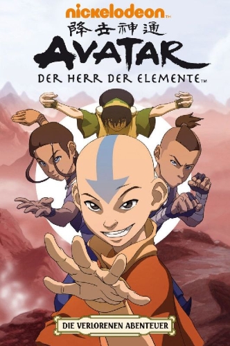 Buchcover und Innenansicht für das Buch: Avatar: Der Herr der Elemente 04. Die Verlorenen Abenteuer