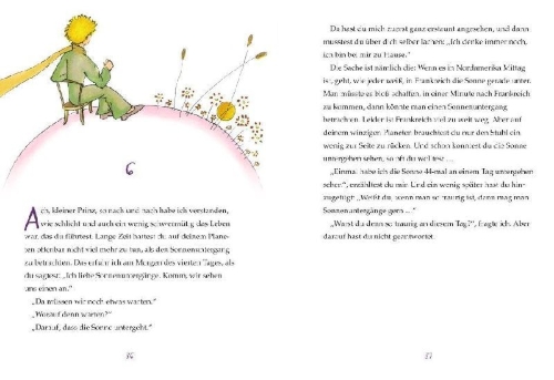 Buchcover und Innenansicht für das Buch: Der kleine Prinz